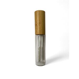 Lot of 100 Empty Reusable Mascara Tubes With Bamboo Lid & Nylon Brush 8ml